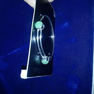 Genuine Green Aventurine Silver Plated Bracelet